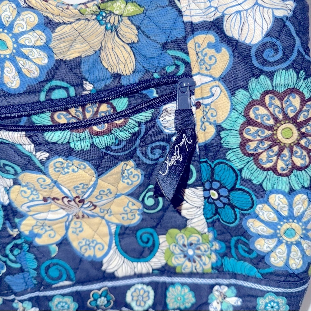 Vera Bradley Blue and Green Floral Tote - Picture 3 of 4